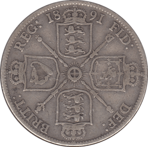 1891 FLORIN ( FINE ) 7 - Florin - Cambridgeshire Coins