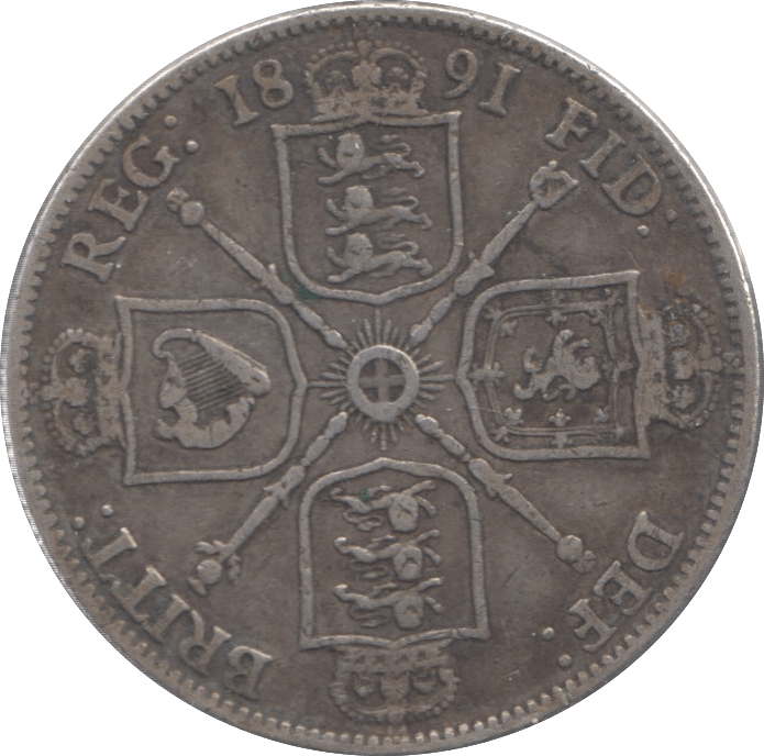 1891 FLORIN ( GF ) - Florin - Cambridgeshire Coins