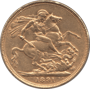 1891 GOLD SOVEREIGN ( GVF ) - Sovereign - Cambridgeshire Coins