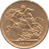 1891 GOLD SOVEREIGN ( GVF ) - Sovereign - Cambridgeshire Coins