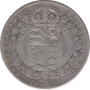 1891 HALFCROWN ( FINE ) 4 - Halfcrown - Cambridgeshire Coins