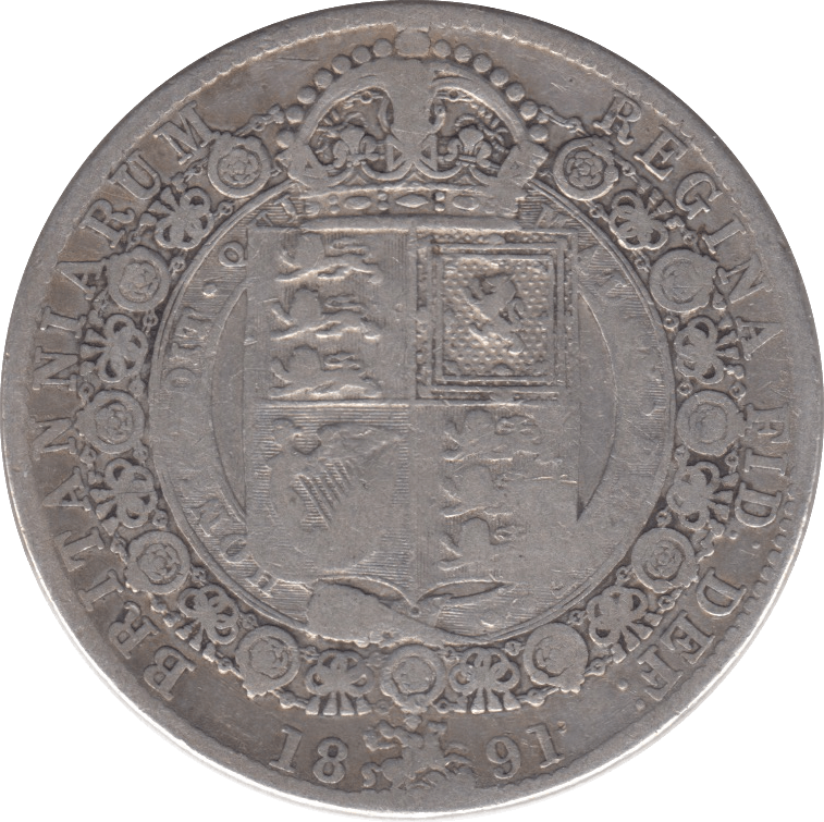 1891 HALFCROWN ( FINE ) 4 - Halfcrown - Cambridgeshire Coins