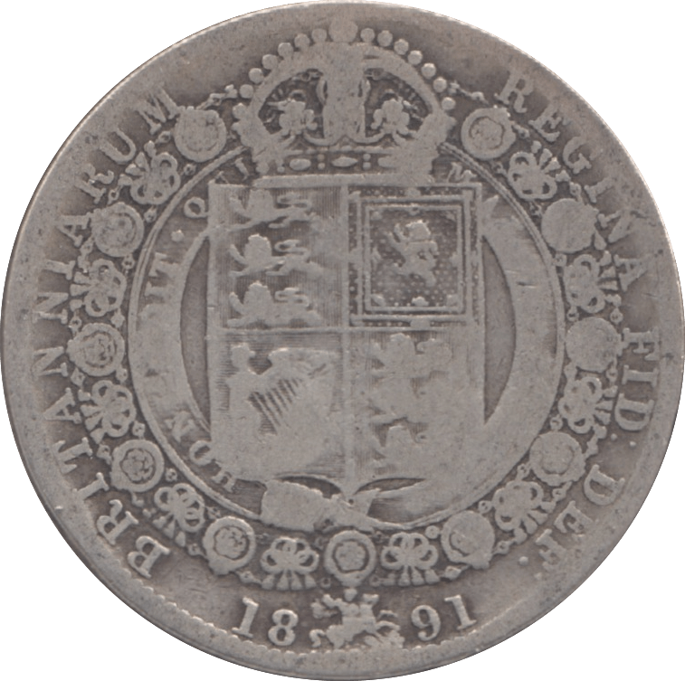 1891 HALFCROWN ( FINE ) 6 - Halfcrown - Cambridgeshire Coins
