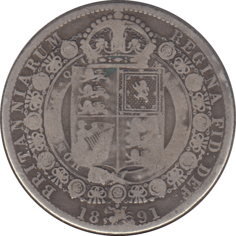 1891 HALFCROWN ( FINE ) 7 - Halfcrown - Cambridgeshire Coins