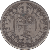 1891 HALFCROWN ( FINE ) 7 - Halfcrown - Cambridgeshire Coins