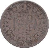 1891 HALFCROWN ( FINE ) - Halfcrown - Cambridgeshire Coins