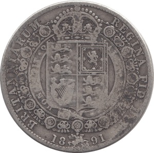 1891 HALFCROWN ( FINE ) - Halfcrown - Cambridgeshire Coins