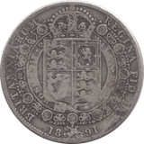 1891 HALFCROWN ( FINE ) - Halfcrown - Cambridgeshire Coins