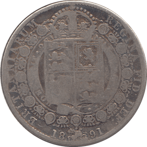 1891 HALFCROWN ( NF ) 2 - Halfcrown - Cambridgeshire Coins