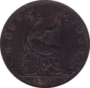 1891 HALFPENNY ( AUNC ) B - Halfpenny - Cambridgeshire Coins