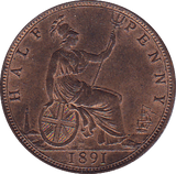 1891 HALFPENNY ( AUNC ) - Halfpenny - Cambridgeshire Coins