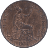 1891 HALFPENNY ( EF ) - Halfpenny - Cambridgeshire Coins