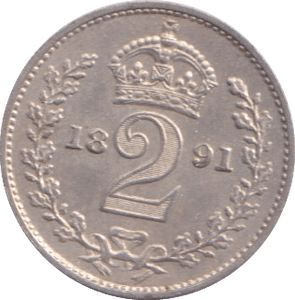 1891 MAUNDY TWOPENCE ( BU ) - MAUNDY TWOPENCE - Cambridgeshire Coins
