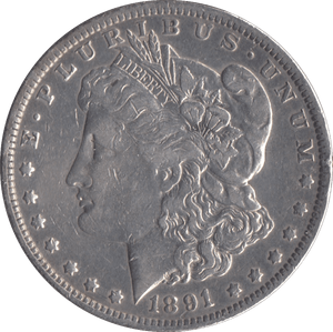 1891 MORGAN DOLLAR USA NEW ORLEANS MINT - SILVER WORLD COINS - Cambridgeshire Coins