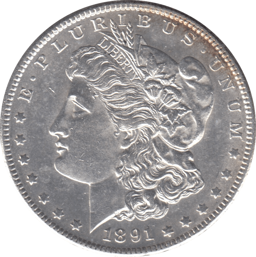 1891 MORGAN DOLLAR USA - SILVER WORLD COINS - Cambridgeshire Coins