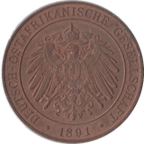 1891 ONE PESA GERMAN EAST AFRICA - WORLD COINS - Cambridgeshire Coins