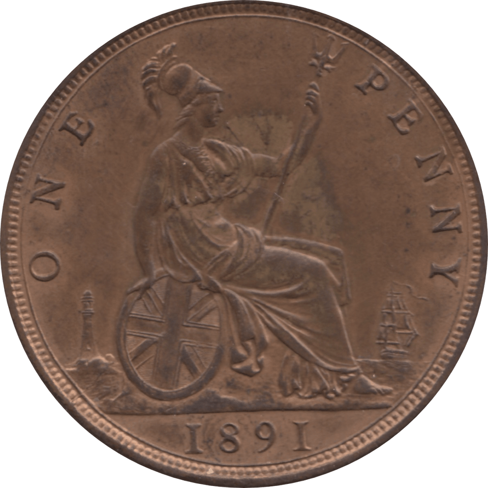 1891 PENNY 1 ( AUNC ) 27 - Penny - Cambridgeshire Coins