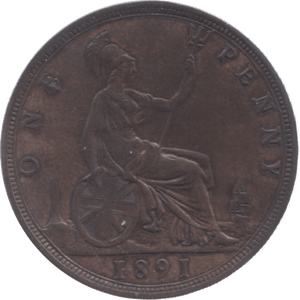 1891 PENNY ( GVF ) 7 - Penny - Cambridgeshire Coins