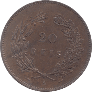 1891 PORTUGAL 20 REIS - WORLD COINS - Cambridgeshire Coins