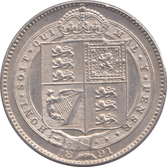 1891 SHILLING ( AUNC ) - Shilling - Cambridgeshire Coins