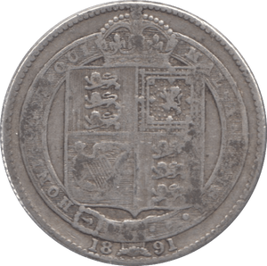 1891 SHILLING ( FINE ) - Shilling - Cambridgeshire Coins