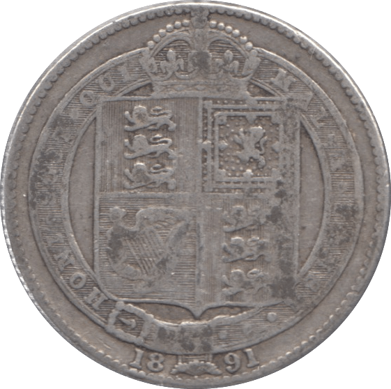 1891 SHILLING ( FINE ) - Shilling - Cambridgeshire Coins