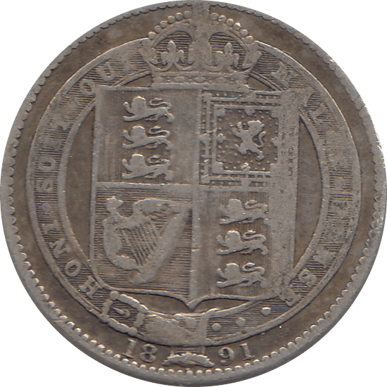 1891 SHILLING ( NF ) 4 - Shilling - Cambridgeshire Coins