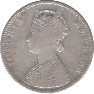 1891 SILVER 1 RUPEE INDIA - SILVER WORLD COINS - Cambridgeshire Coins