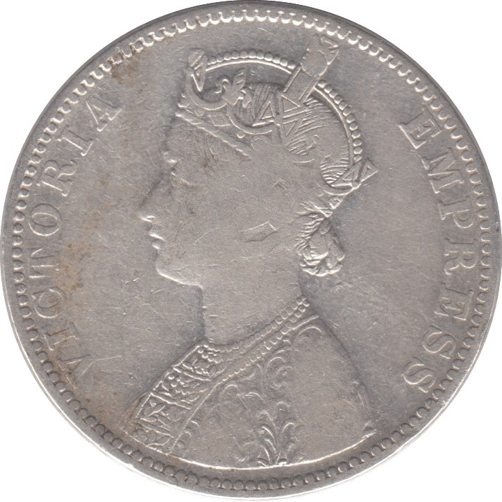 1891 SILVER 1 RUPEE INDIA - SILVER WORLD COINS - Cambridgeshire Coins