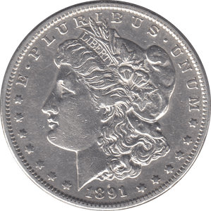 1891 SILVER MORGAN DOLLAR USA CARSON CITY MINT - SILVER WORLD COINS - Cambridgeshire Coins