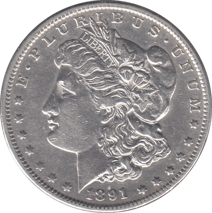 1891 SILVER MORGAN DOLLAR USA CARSON CITY MINT - SILVER WORLD COINS - Cambridgeshire Coins
