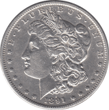 1891 SILVER MORGAN DOLLAR USA CARSON CITY MINT - SILVER WORLD COINS - Cambridgeshire Coins