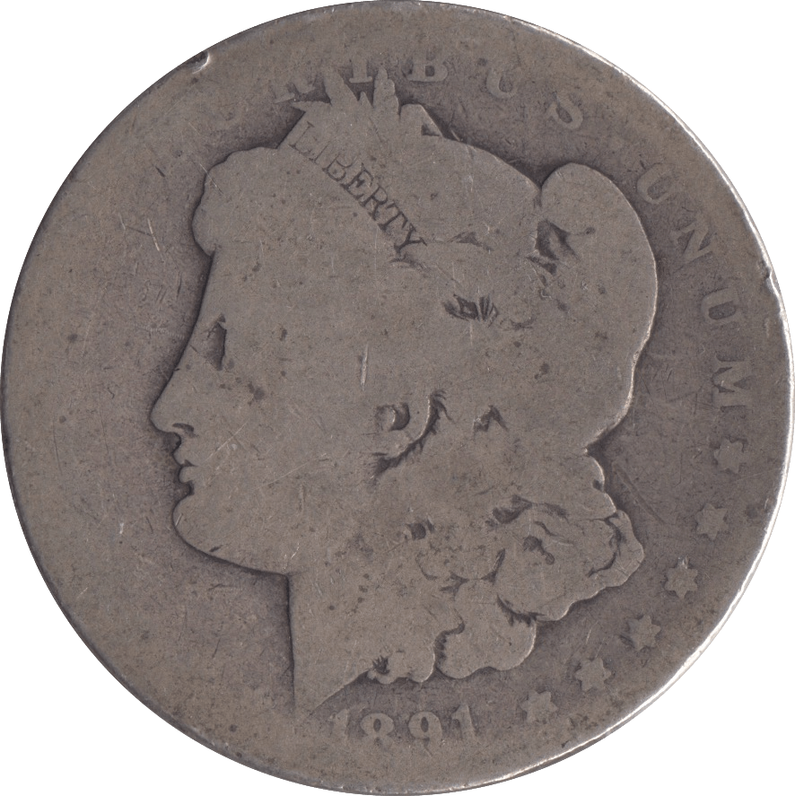 1891 SILVER MORGAN DOLLAR USA NEW ORLEANS MINT - SILVER WORLD COINS - Cambridgeshire Coins