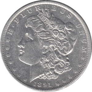 1891 SILVER MORGAN DOLLAR USA NEW ORLEANS MINT - SILVER WORLD COINS - Cambridgeshire Coins