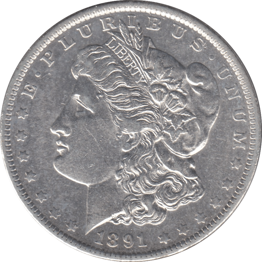 1891 SILVER MORGAN DOLLAR USA NEW ORLEANS MINT - SILVER WORLD COINS - Cambridgeshire Coins