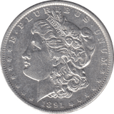 1891 SILVER MORGAN DOLLAR USA NEW ORLEANS MINT - SILVER WORLD COINS - Cambridgeshire Coins
