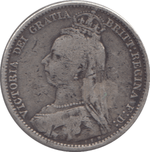 1891 SIXPENCE ( AUNC ) 3 - Sixpence - Cambridgeshire Coins