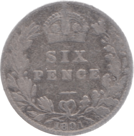 1891 SIXPENCE ( FAIR ) 7 - Sixpence - Cambridgeshire Coins