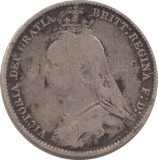 1891 SIXPENCE ( FAIR ) - Sixpence - Cambridgeshire Coins