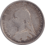 1891 SIXPENCE ( NF ) - Sixpence - Cambridgeshire Coins