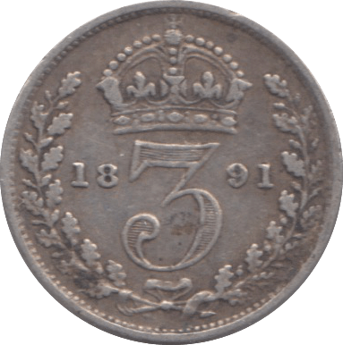 1891 THREEPENCE ( GF ) - Threepence - Cambridgeshire Coins
