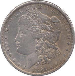 1891 USA SILVER MORGAN DOLLAR NEW ORLEANS MINT - SILVER WORLD COINS - Cambridgeshire Coins