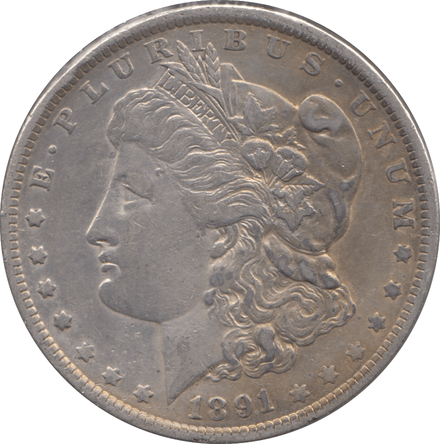 1891 USA SILVER MORGAN DOLLAR NEW ORLEANS MINT - SILVER WORLD COINS - Cambridgeshire Coins