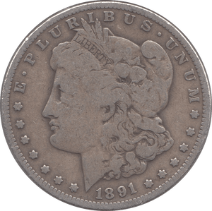 1891 USA SILVER MORGAN DOLLAR NEW ORLEANS MINT - SILVER WORLD COINS - Cambridgeshire Coins