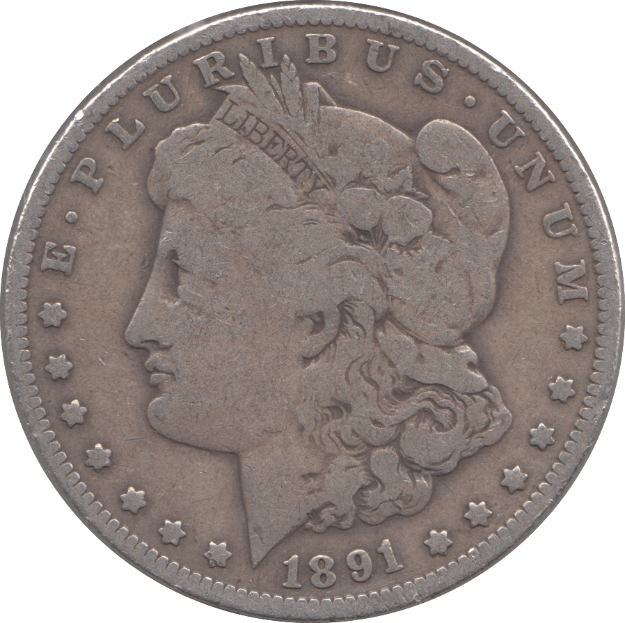 1891 USA SILVER MORGAN DOLLAR NEW ORLEANS MINT - SILVER WORLD COINS - Cambridgeshire Coins