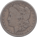 1891 USA SILVER MORGAN DOLLAR NEW ORLEANS MINT - SILVER WORLD COINS - Cambridgeshire Coins