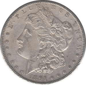 1891 USA SILVER MORGAN DOLLAR SAN FRANCISCO MINT - SILVER WORLD COINS - Cambridgeshire Coins