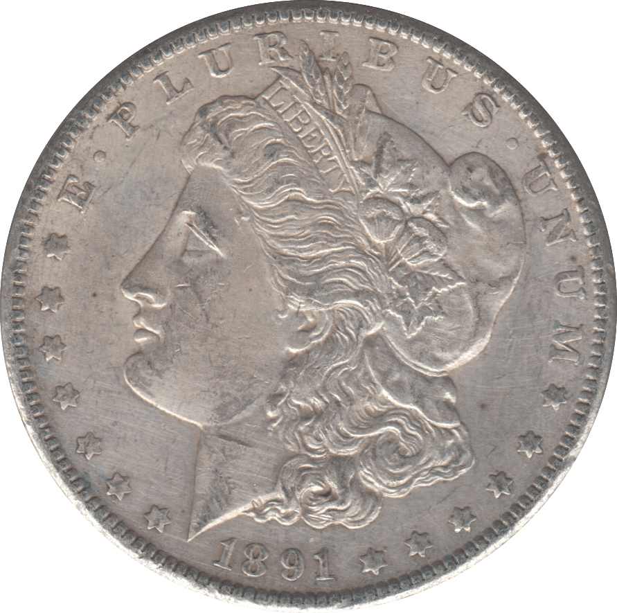 1891 USA SILVER MORGAN DOLLAR SAN FRANCISCO MINT - SILVER WORLD COINS - Cambridgeshire Coins