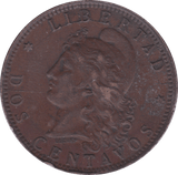 1892 AGENTINA DOS CENTAVOS - WORLD COINS - Cambridgeshire Coins