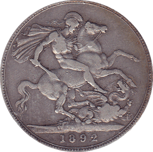 1892 CROWN ( F ) B - Crown - Cambridgeshire Coins